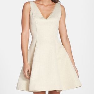 ERIN FETHERSTON Veronica Bow Back Metallic Dress